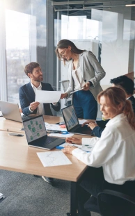 Équipe de courtiers en finances et assurance